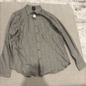 Men's J Crew Checkered Shirt - Black and White
